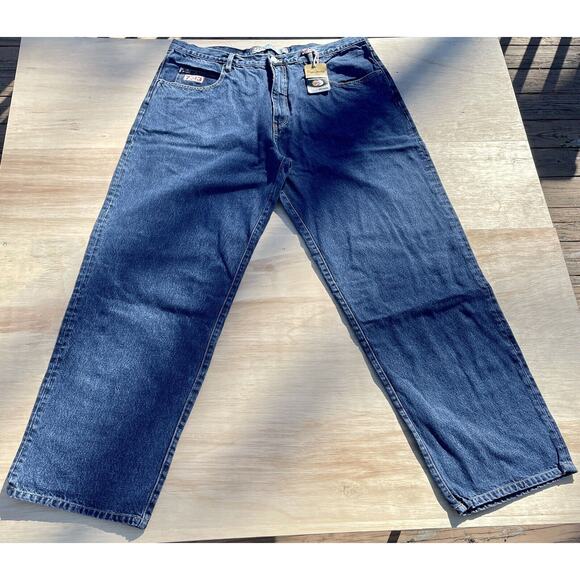 VTG Pepe Jeans London 73 Baggy Hip Hop Wide Leg Designer Jeans Men Blue SZ 40x33